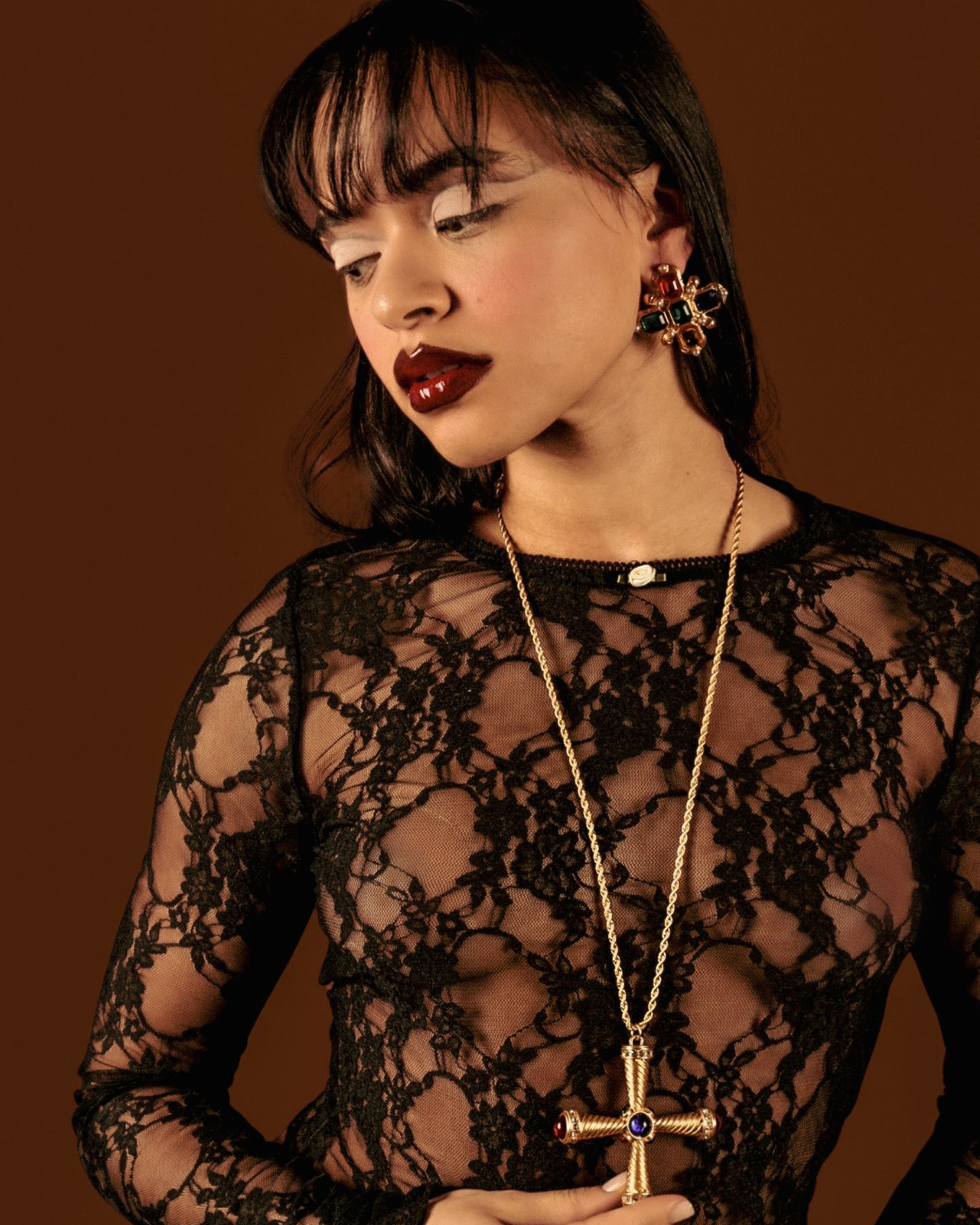 LOLITA VENUS CROSS NECKLACE