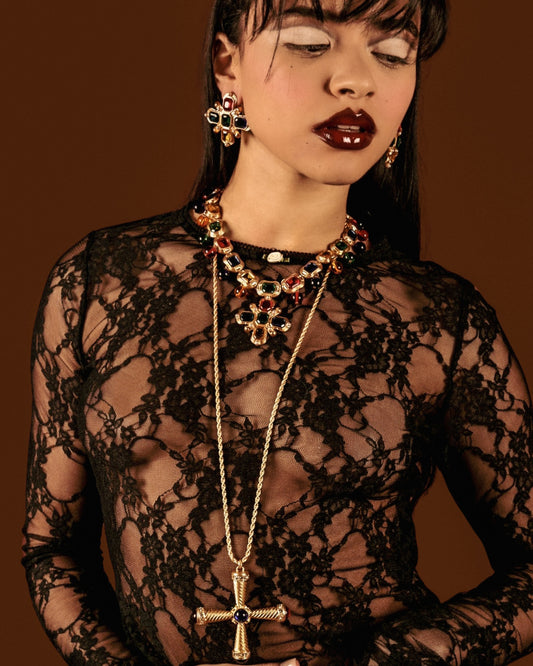 LOLITA VENUS CROSS NECKLACE