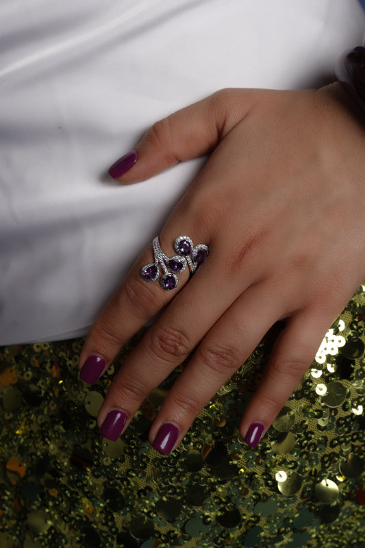ICY CIELO AMETHYST RING