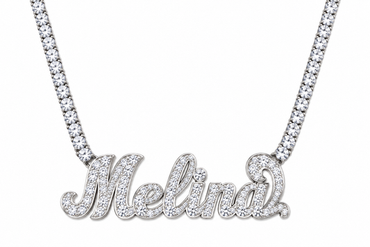 ICY NAMEPLATE NECKLACE