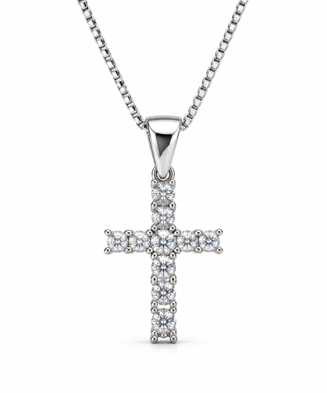 SILVER CRUZ NECKLACE