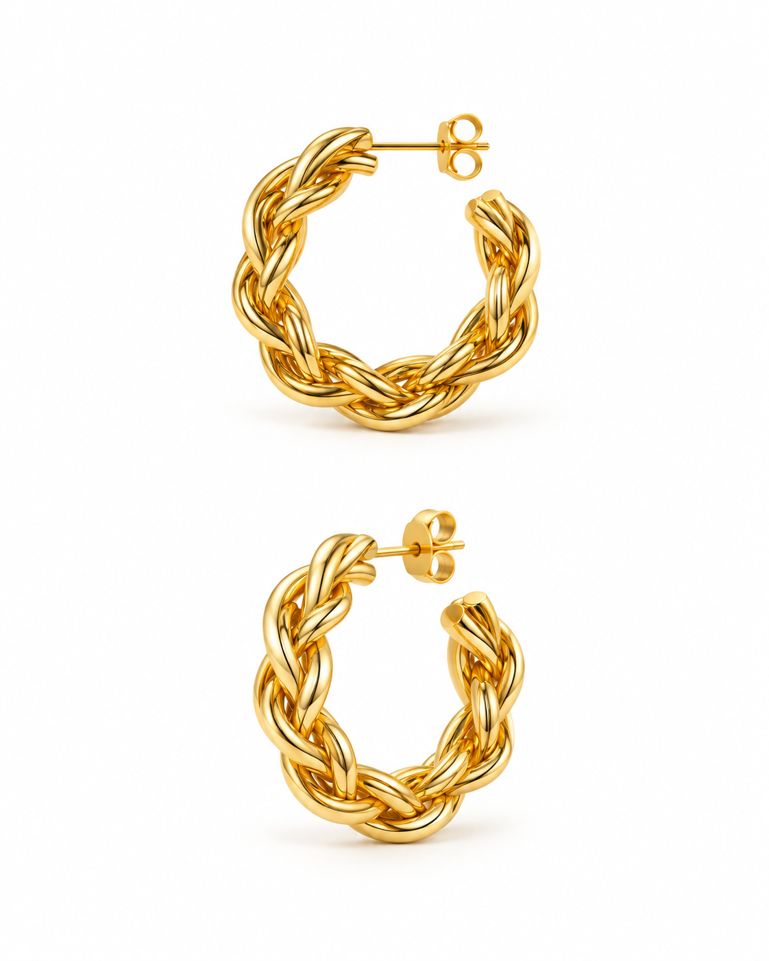 GOLD ROPE HOOPS