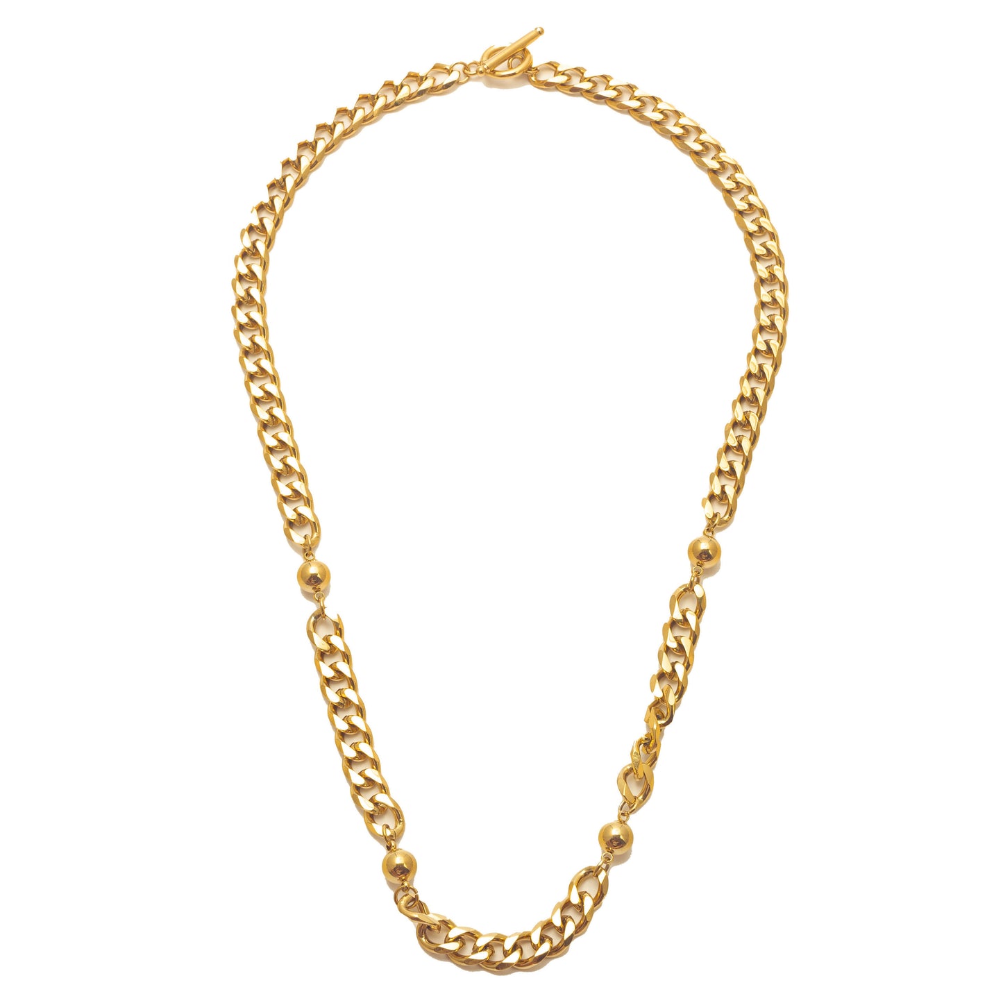 CUBAN LINK BALL NECKLACE