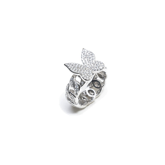 BUTTERFLY CUBAN LINK RING