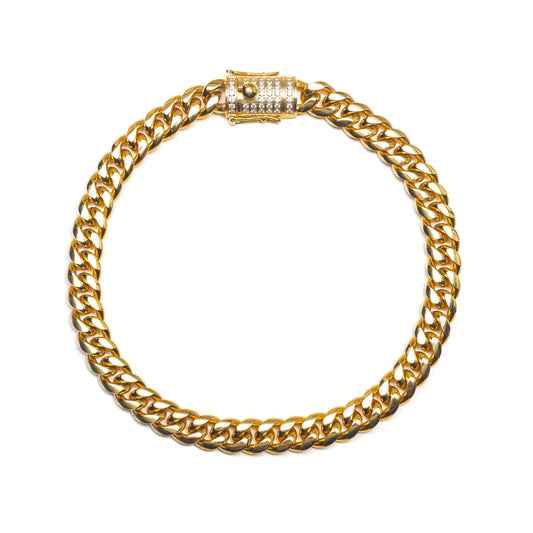 GOLD CUBAN LINK ANKLET