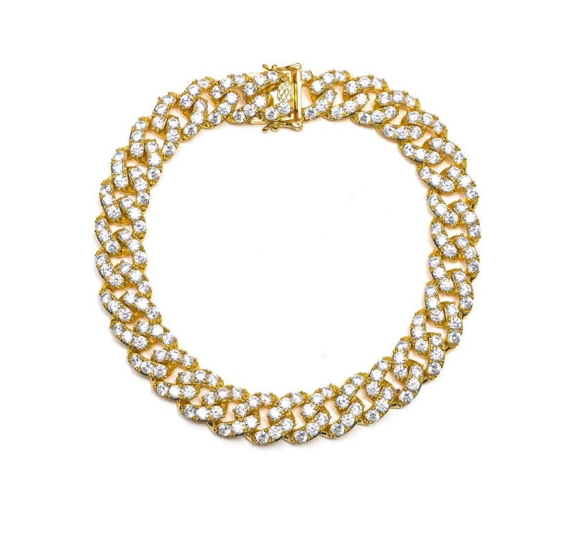 ICY CUBAN LINK ANKLET