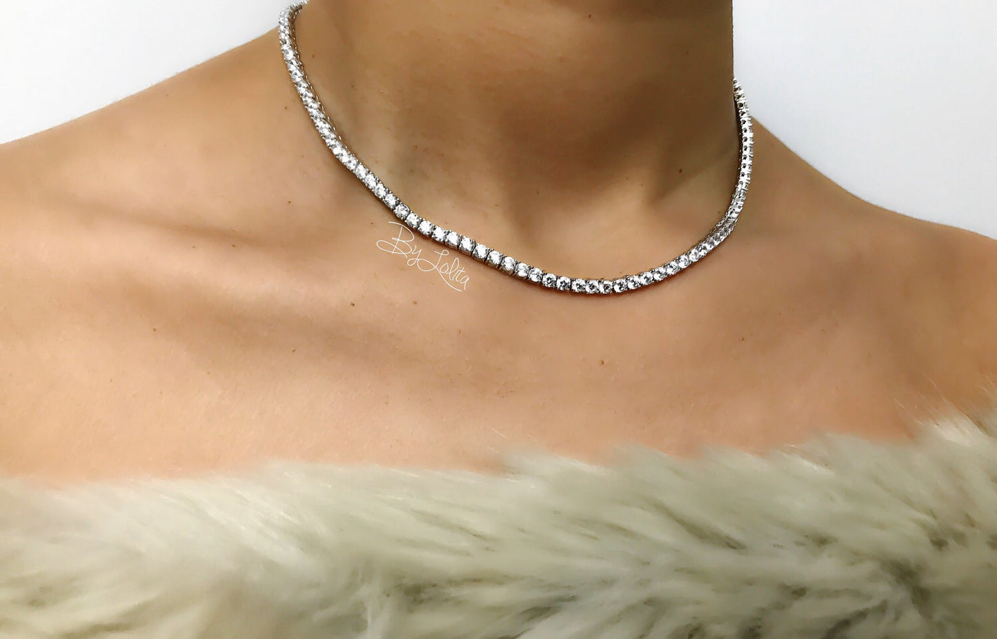 GALORE CRYSTAL TENNIS NECKLACE