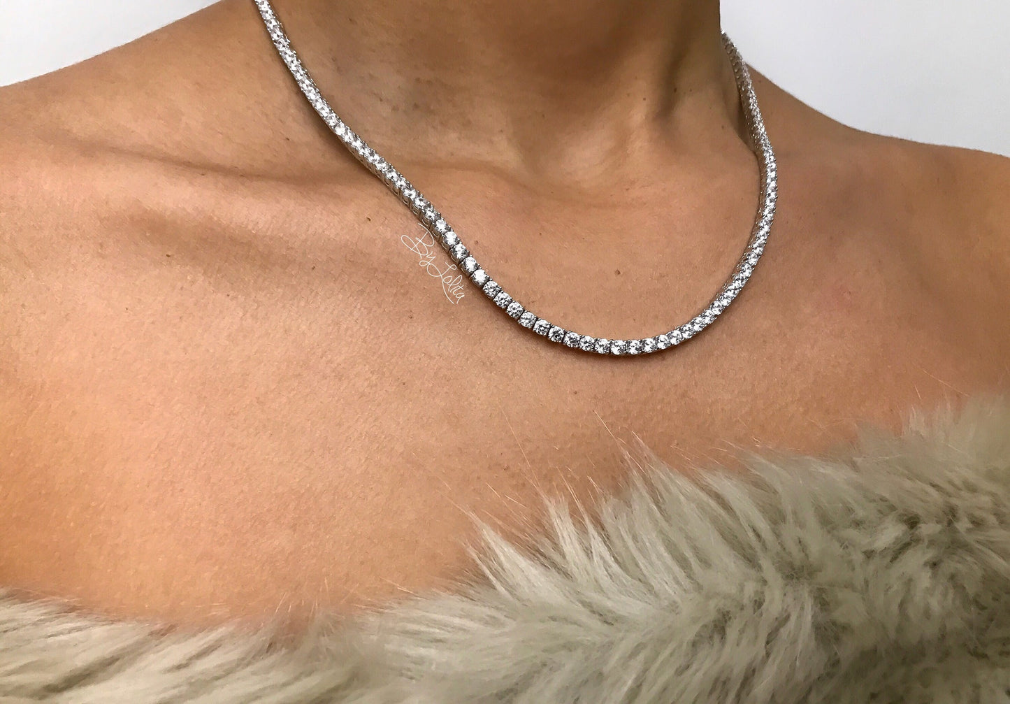 GALORE CRYSTAL TENNIS NECKLACE