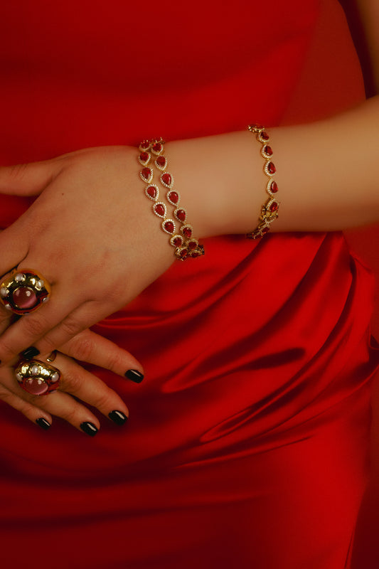 RUBY TEARDROP BRACELET