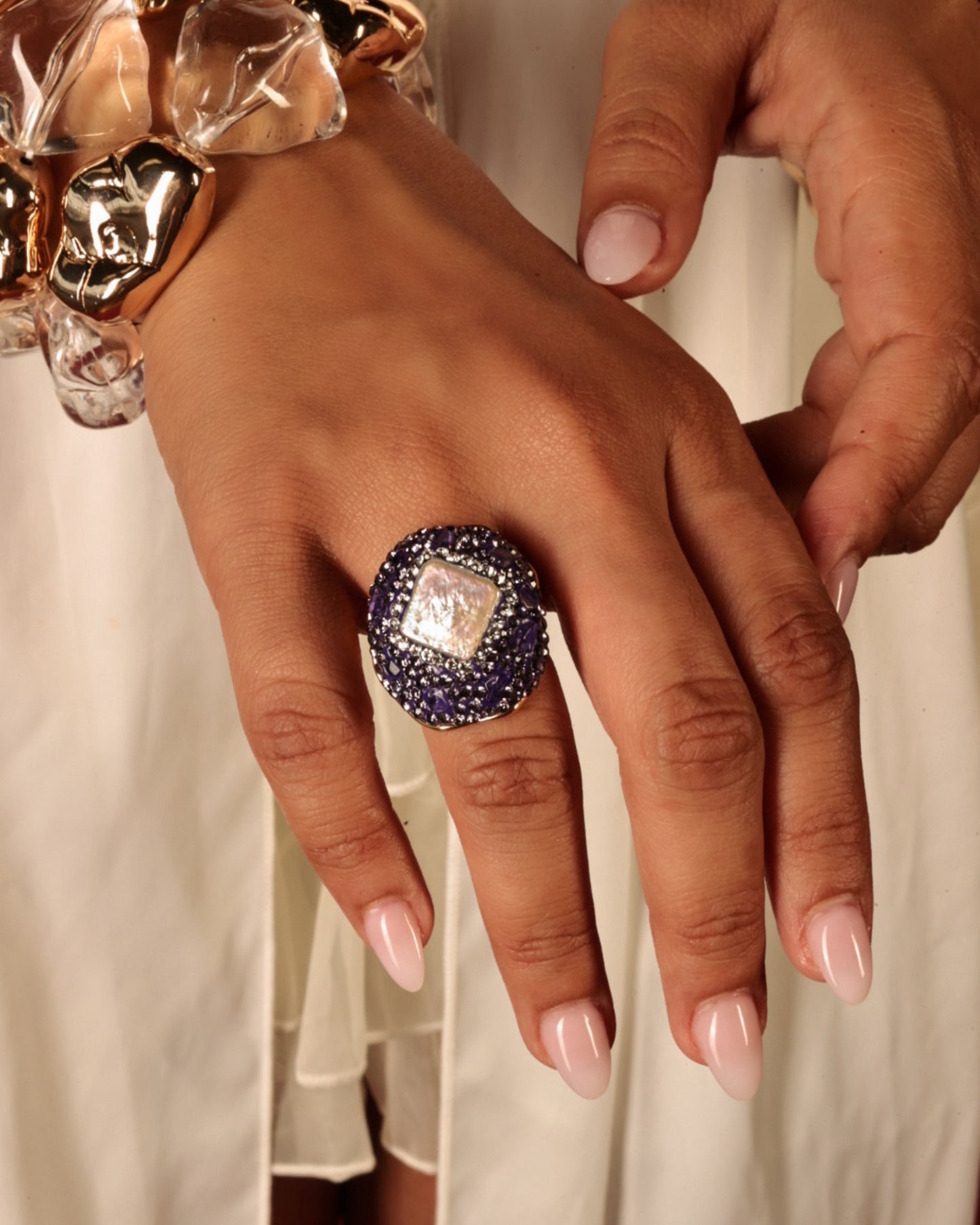 AMETHYST DE PERLA II RING