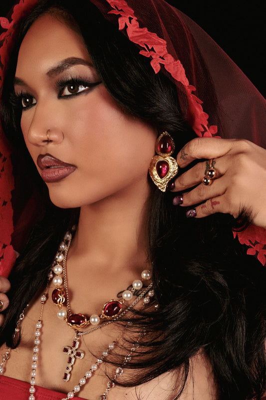SALOME RUBY EARRINGS