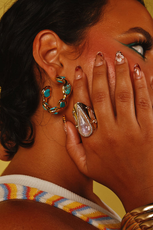 GUAVA TEARDROP RING
