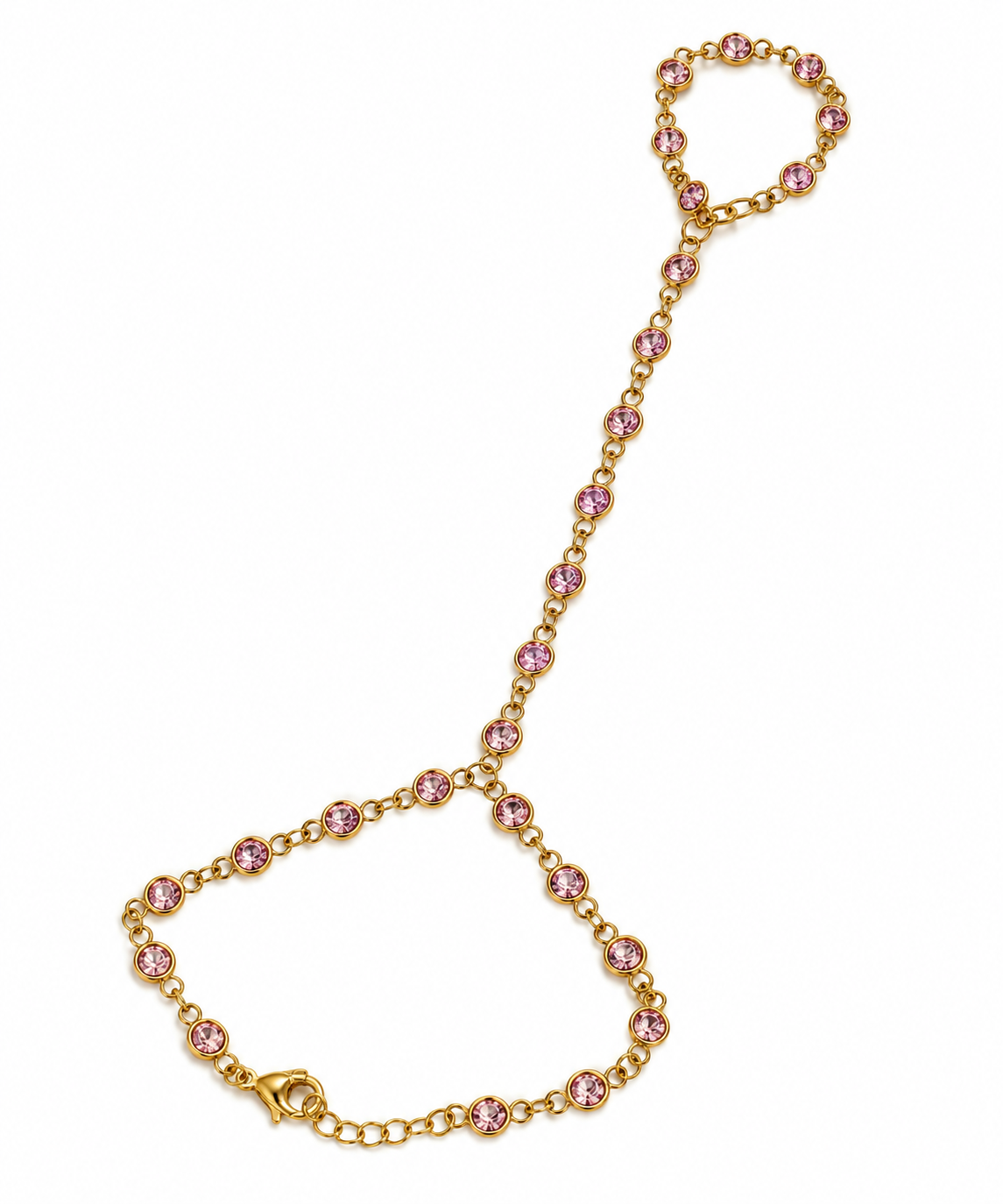 SOFT BLUSH HAND CHAIN BRACELET