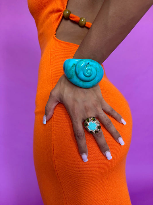 TURQUESA CONCHA BANGLE
