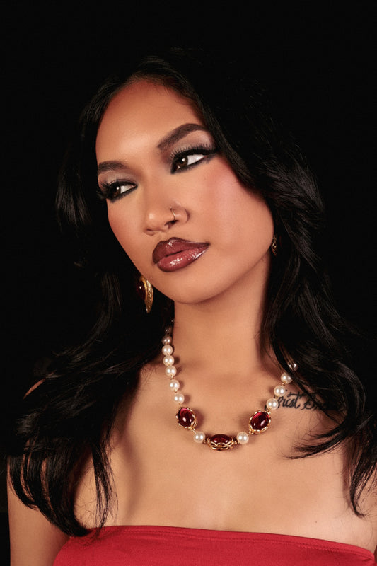 RUBY PEARL NECKLACE