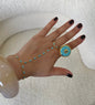 TURQUOISE HAND CHAIN BRACELET