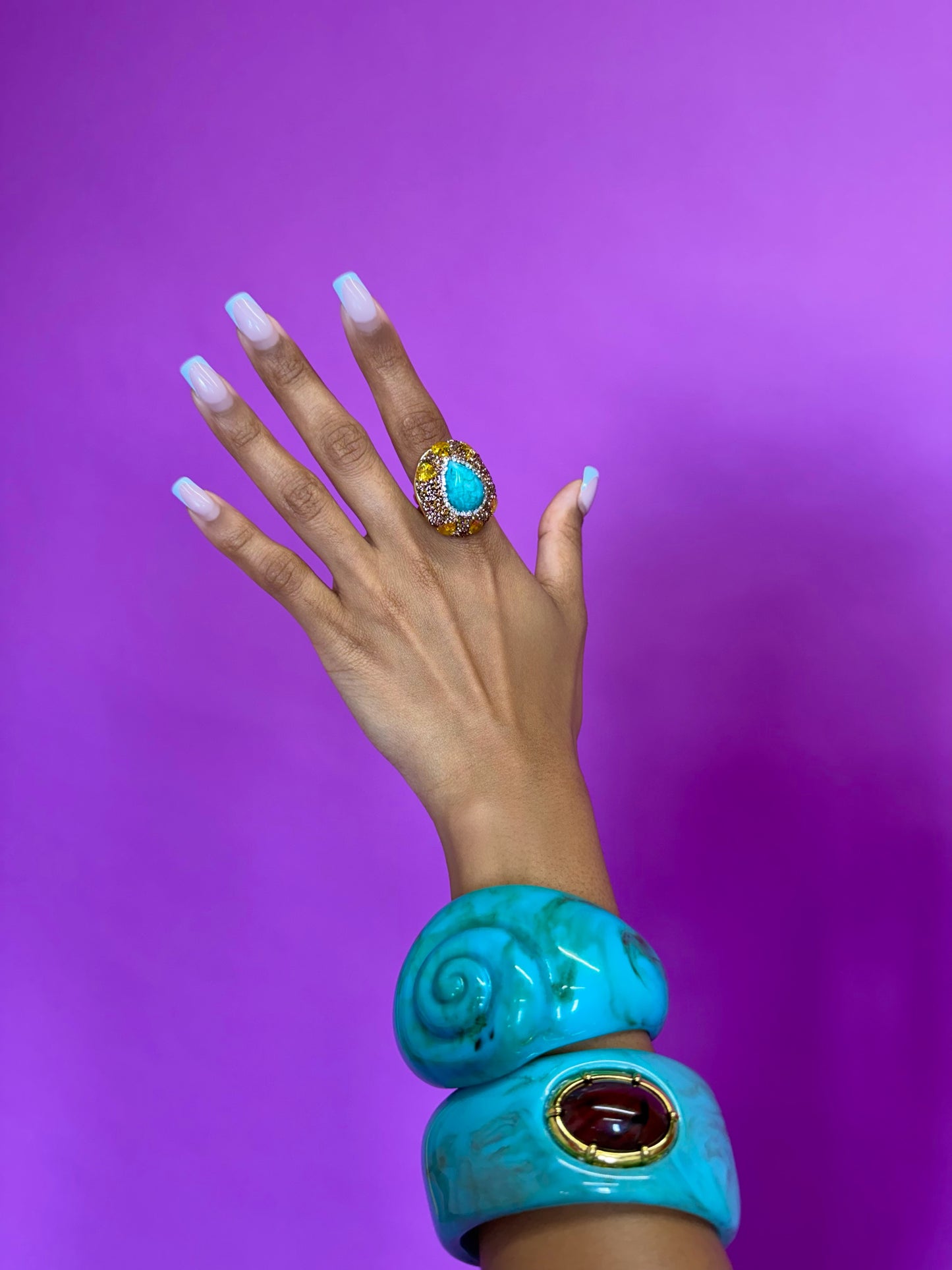 TURQUESA TEARDROP RING