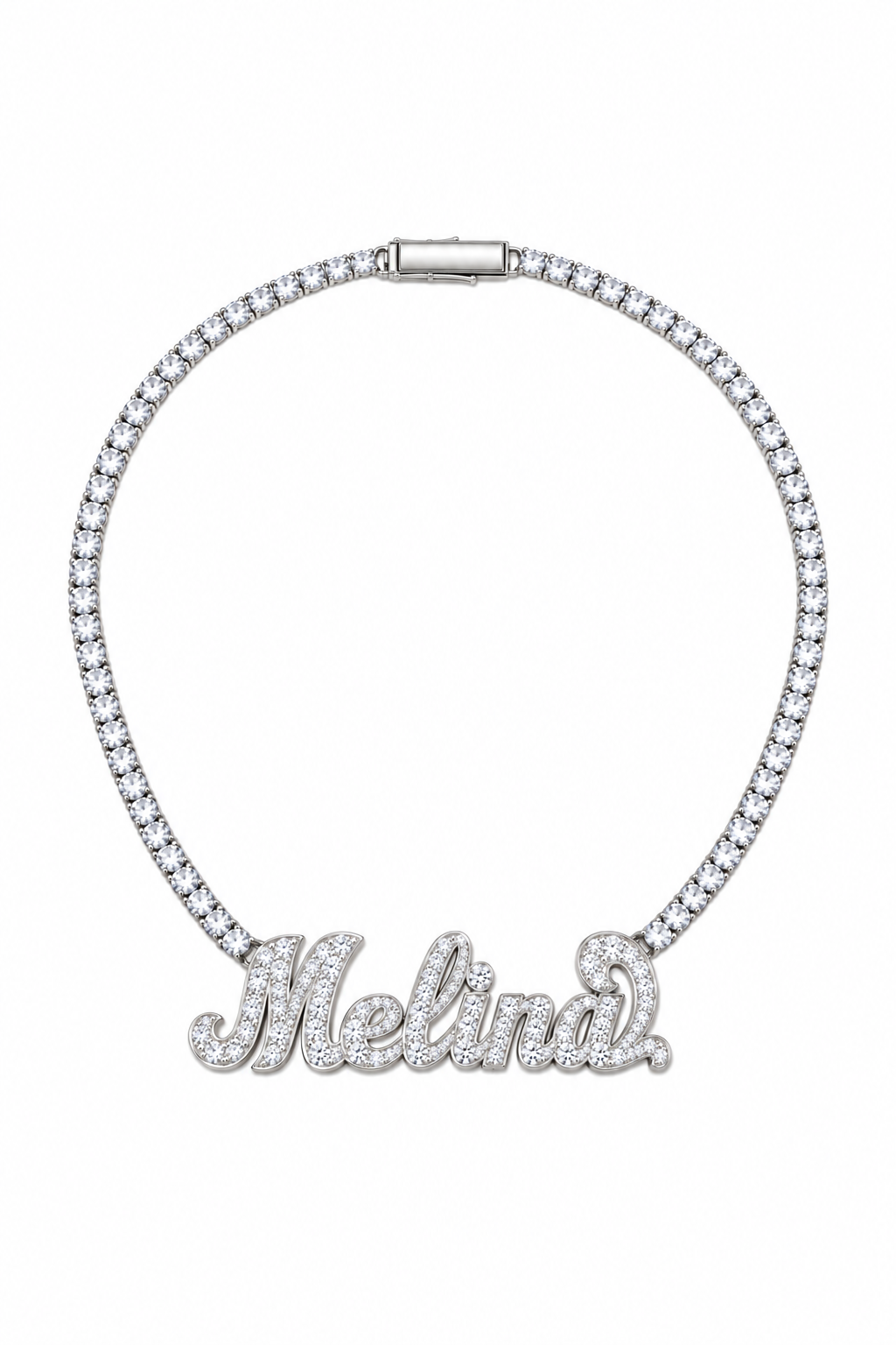 ICY NAMEPLATE NECKLACE