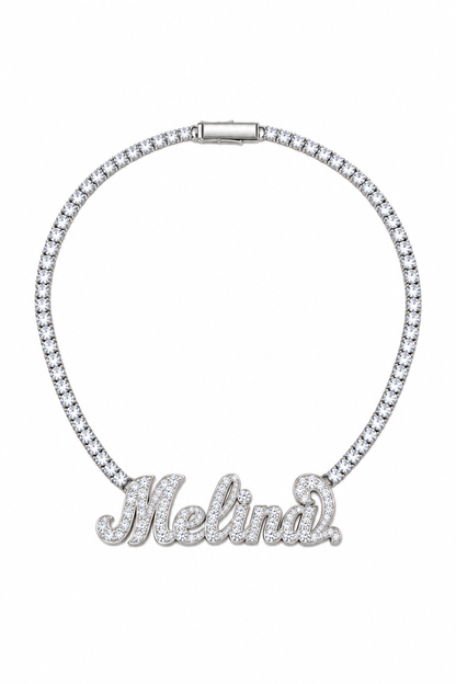 ICY NAMEPLATE NECKLACE