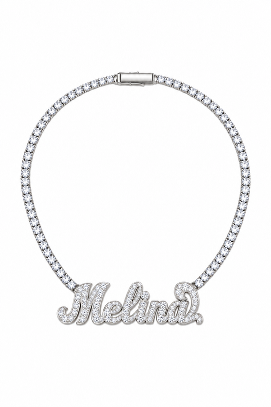 ICY NAMEPLATE NECKLACE