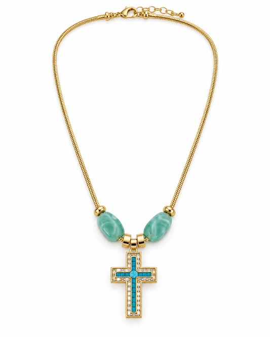 TURQUESA CRUZ NECKLACE