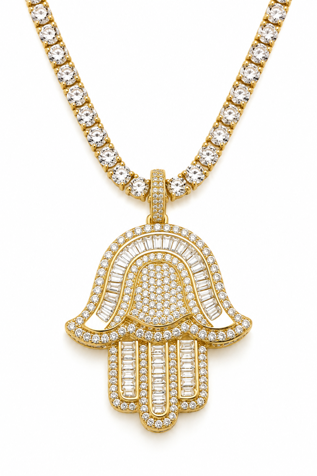 DIAMOND HAMSA NECKLACE