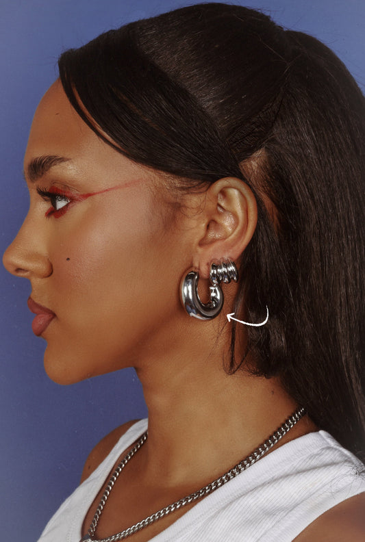 CHUNKY ESSENTIAL SILVER HOOPS
