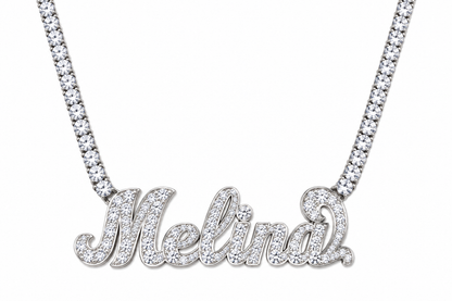 ICY NAMEPLATE NECKLACE