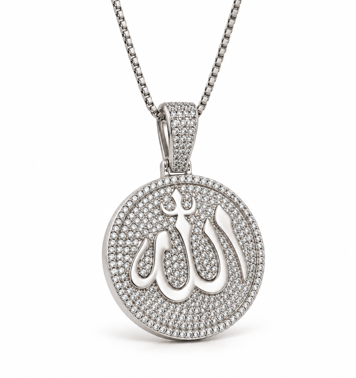 ICY ALLAH MEDALLION NECKLACE