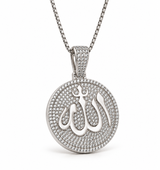 ICY ALLAH MEDALLION NECKLACE