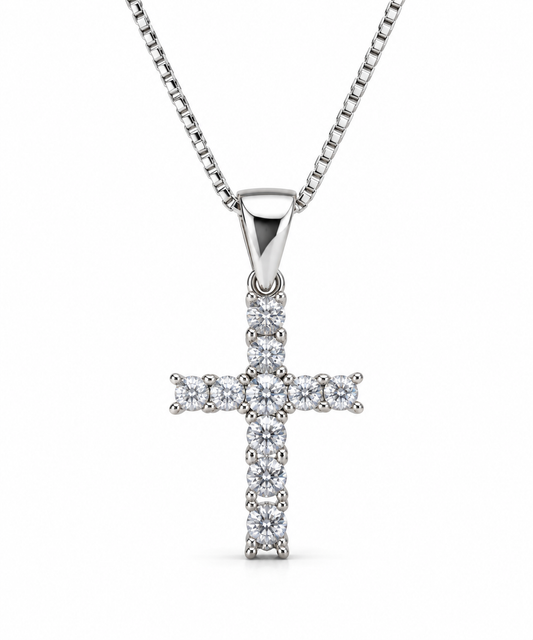SILVER CRUZ NECKLACE