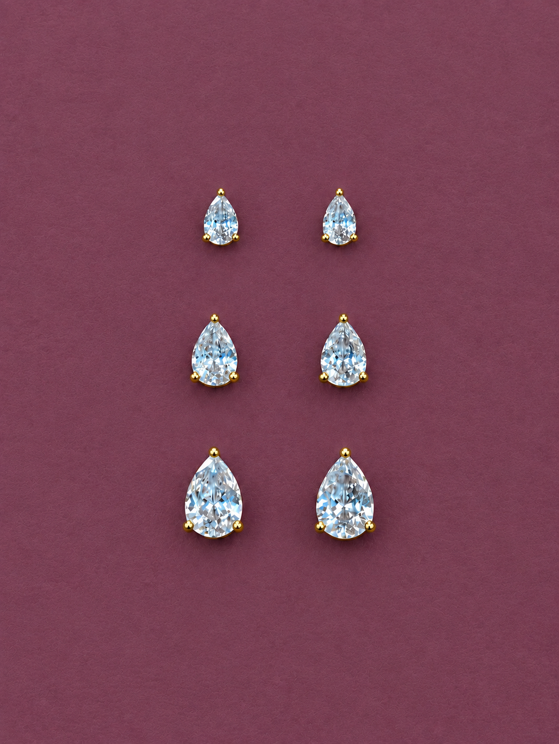 TEARDROP STUDS SET