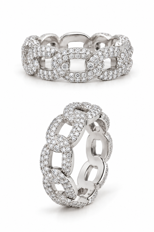 VINTAGE DIAMOND CUBAN LINK III RING