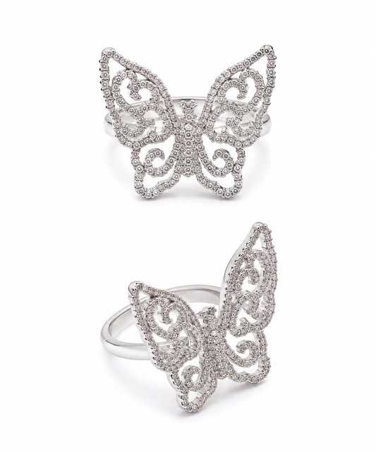 DIAMOND BUTTERFLY RING