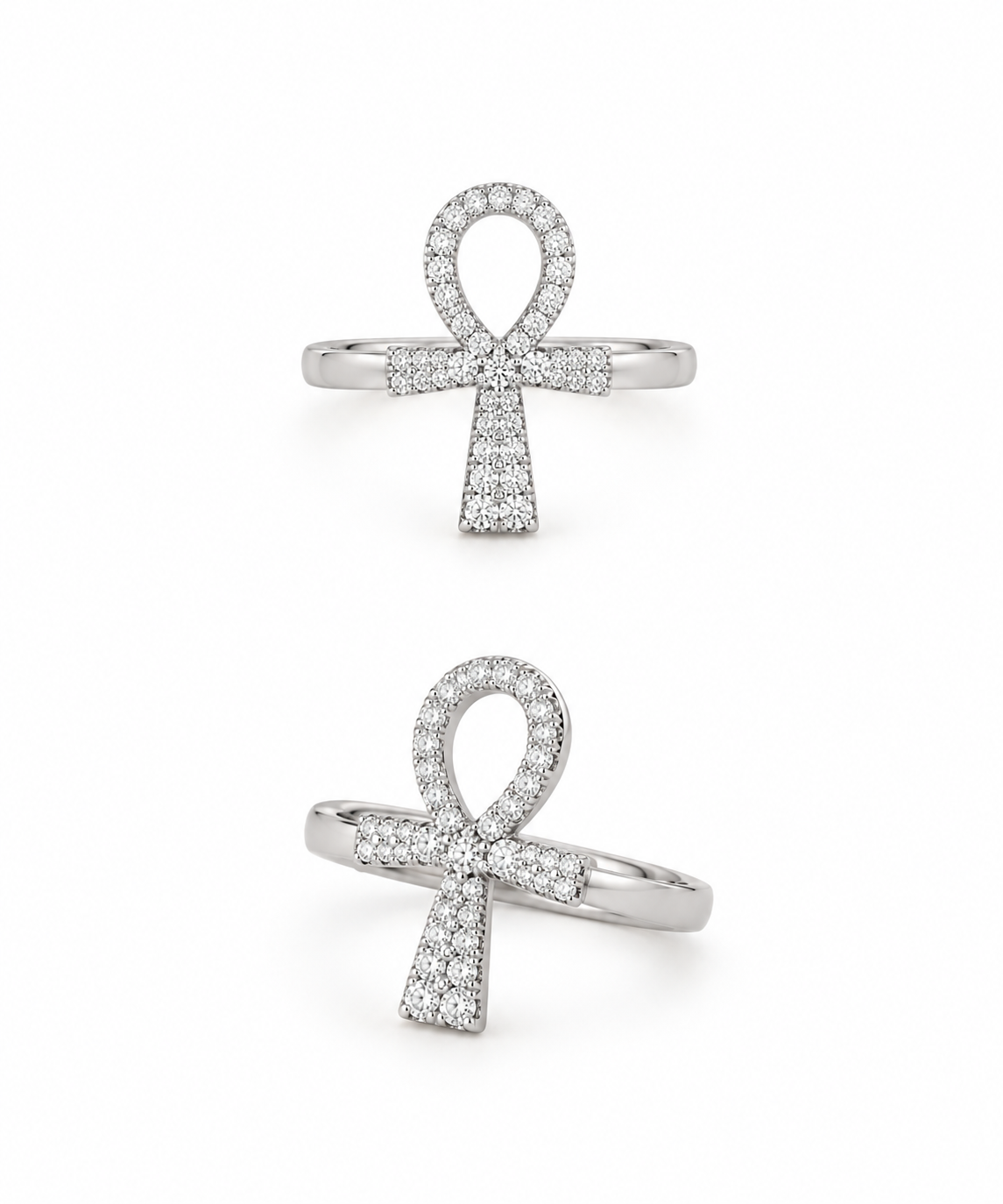 ICY ANKH RING