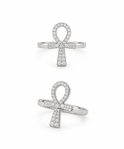 ICY ANKH RING