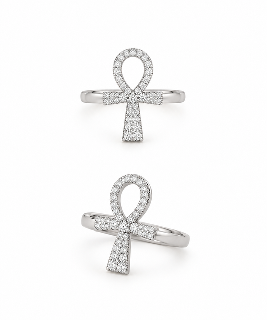 ICY ANKH RING