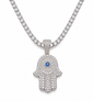 ICY HAMSA NECKLACE