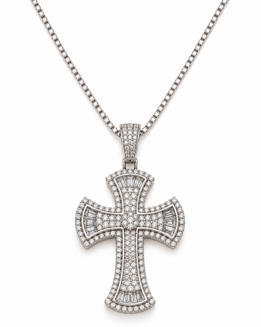 ICY VALENCIA CROSS NECKLACE