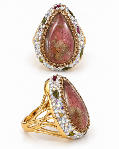 TEARDROP BLUSH RING