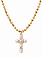 GORDITA PERLA CROSS NECKLACE