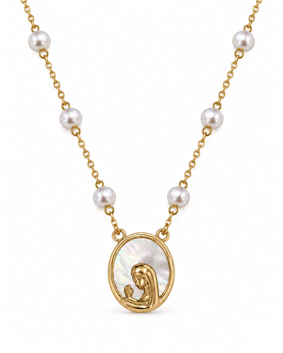 VIRGIN MARY PERLA NECKLACE