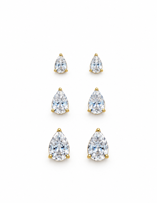 TEARDROP STUDS SET