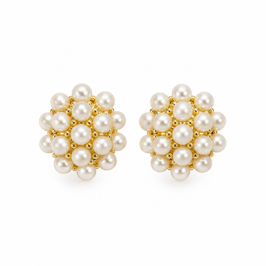 CARLOTA CLUSTER PEARL EARRINGS
