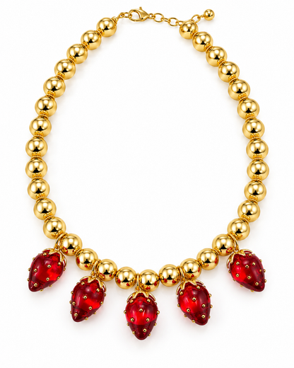 RUBY STRAWBERRY NECKLACE