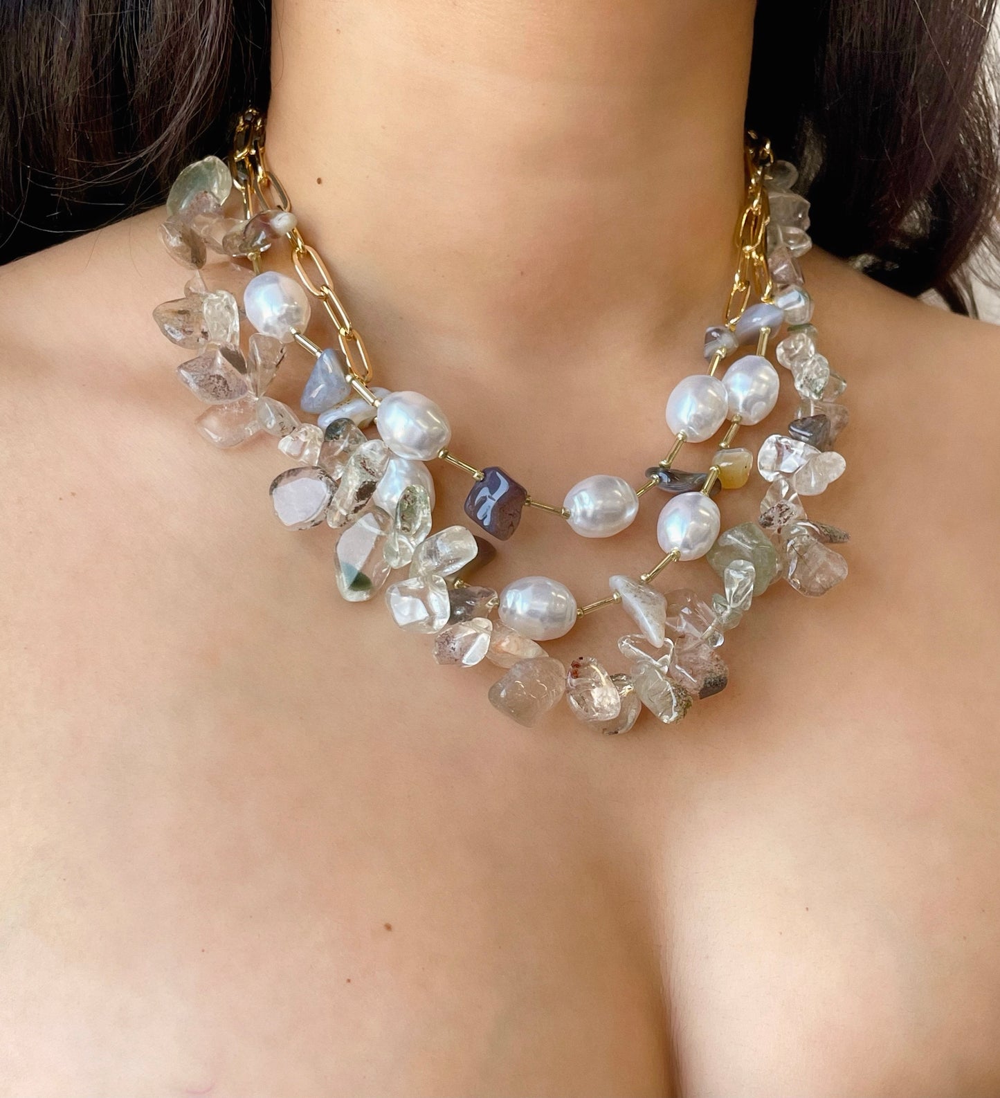 PEARL CRYSTAL NECKLACE