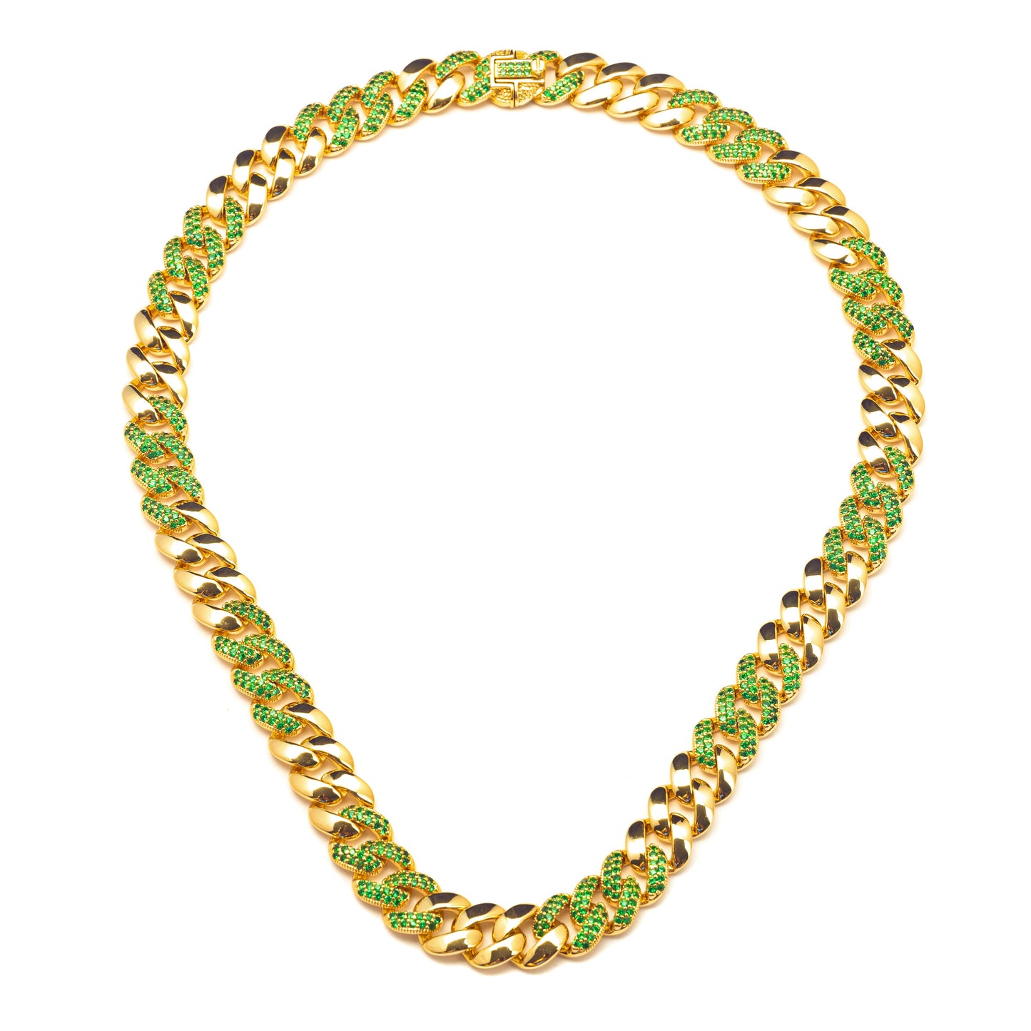ICONIC EMERALD CUBAN LINK NECKLACE