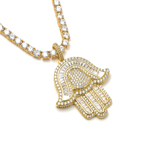 DIAMOND HAMSA NECKLACE