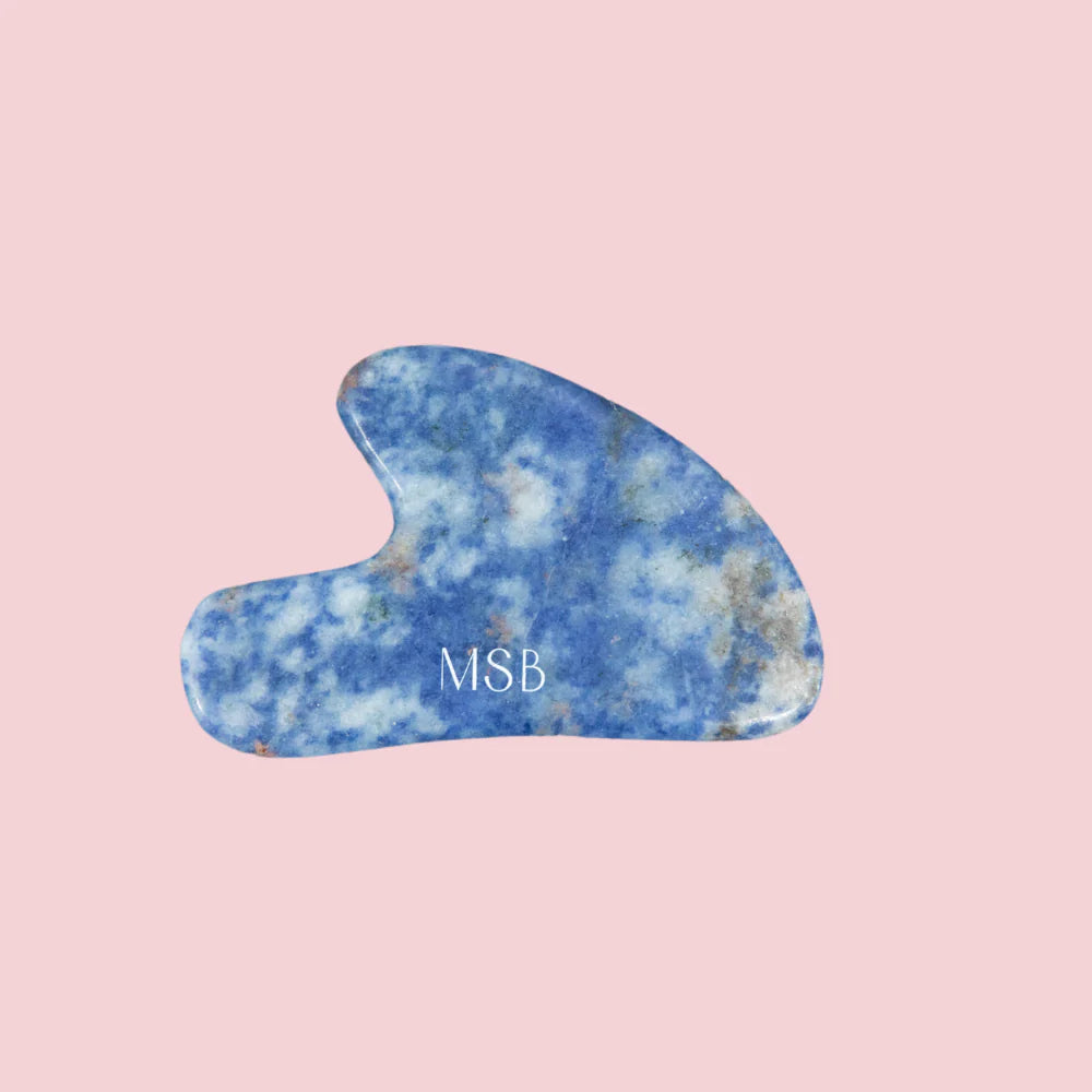 BLUE QUARTZ HEART GUA SHA