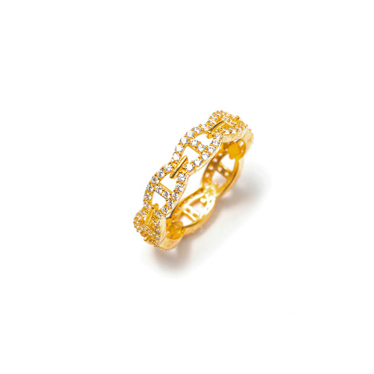 PAVE MARINER LINK RING